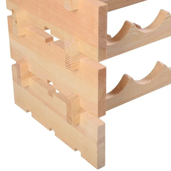 Étagère à Vin Casier à 72 Bouteilles en Bois de Pin Robuste Modulable 119 x 29 x 71,5 CM