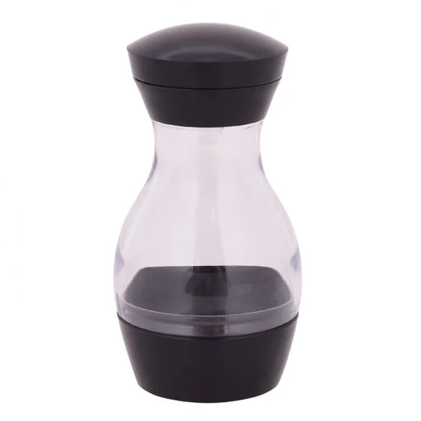 Étagère à épices 2 niveaux Carrousel à épices de cuisine 16 pots en plastique transparent, 19x28cm (DxH), Noir